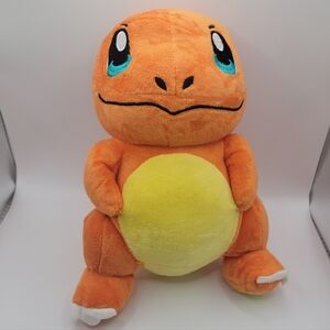 TOMY Pokémon Charmander Plush 9 Inch Orange Yellow Stuffed Animal Toy